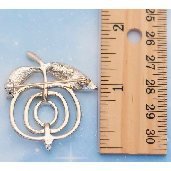Vintage Art Nouveau Apple Style Brooch | Sarah Coventry | J23 - Picture 2 of 2